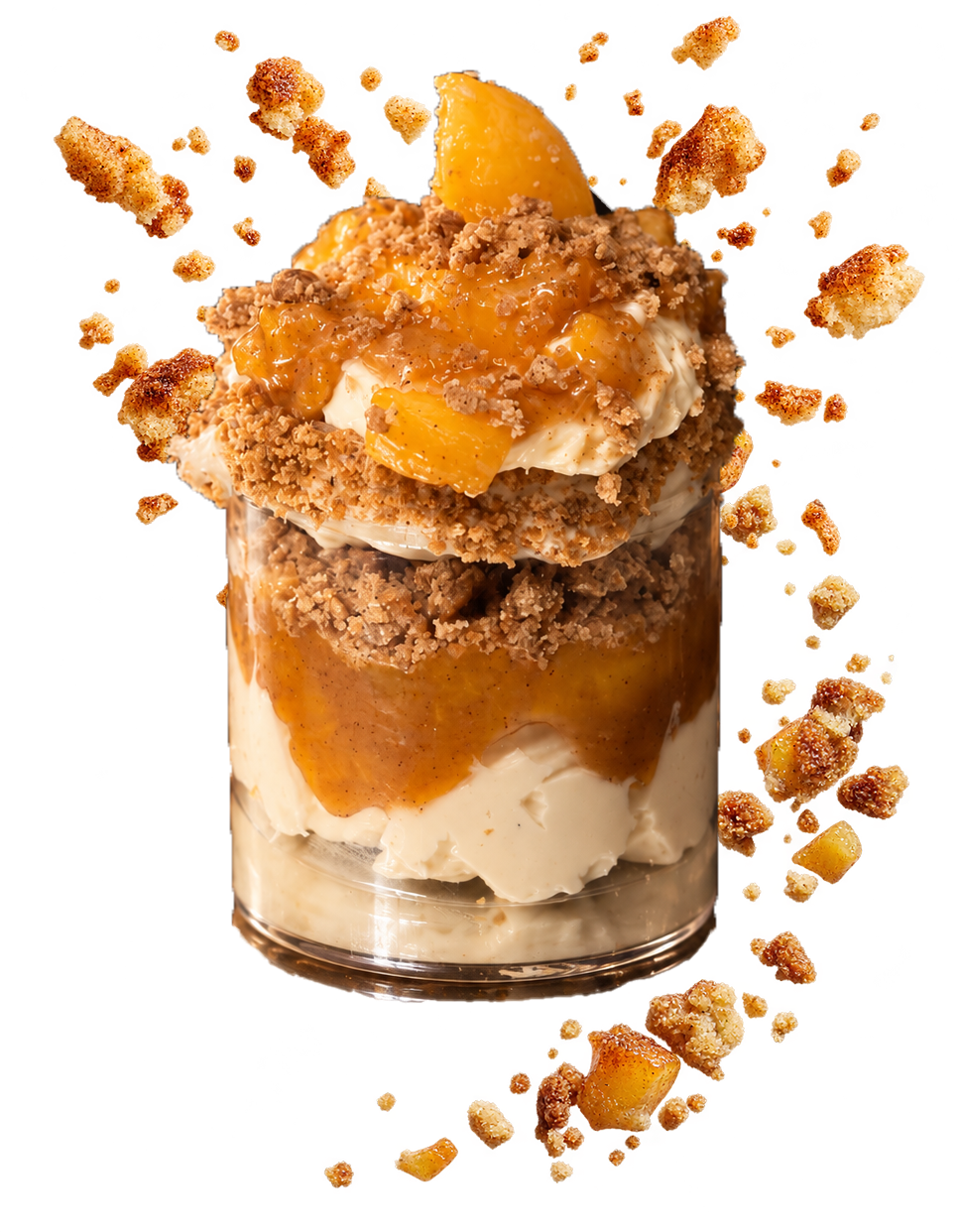 Peach Cobbler Cheesecake Jar